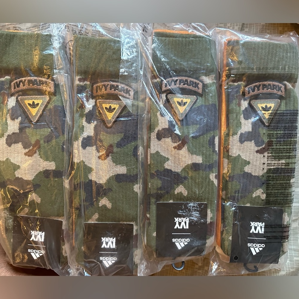 Ivy Park #ParkTrail 3 Pack Socks Purple/CAMO/cream combo **RARE EURO VERSION**